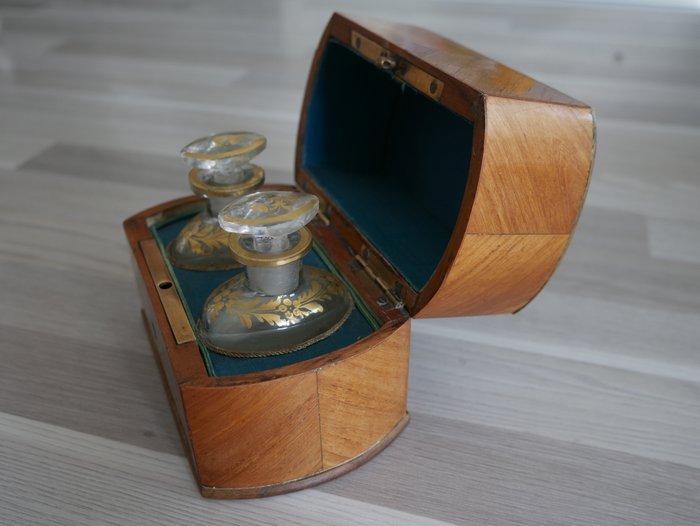 Drankkast - Hout, Kristal, Messing - Geurenset, Antiek en Kunst, Antiek | Overige Antiek
