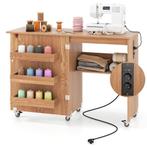 LIVSK Opklapbare Naaitafel met Oplaadstation - Multifunction, Huis en Inrichting, Verzenden, Nieuw