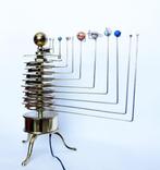 Planetarium, Orrery Zonnestelsel - Messing, Staal met, Antiek en Kunst
