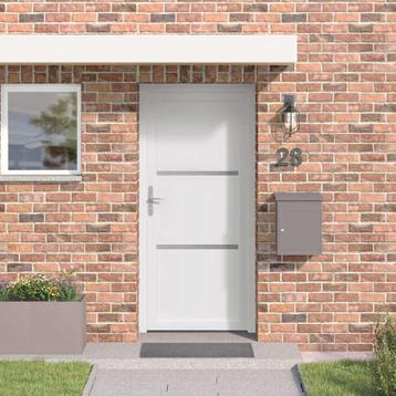 vidaXL Voordeur Wit PVC beschikbaar voor biedingen