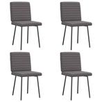 vidaXL Eetkamerstoelen 4 st kunstleer grijs, Verzenden, Nieuw, Grijs