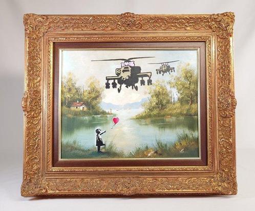 Fictional World (1980) - Banksy´s Helicopter helps Glowing, Antiek en Kunst, Kunst | Schilderijen | Modern