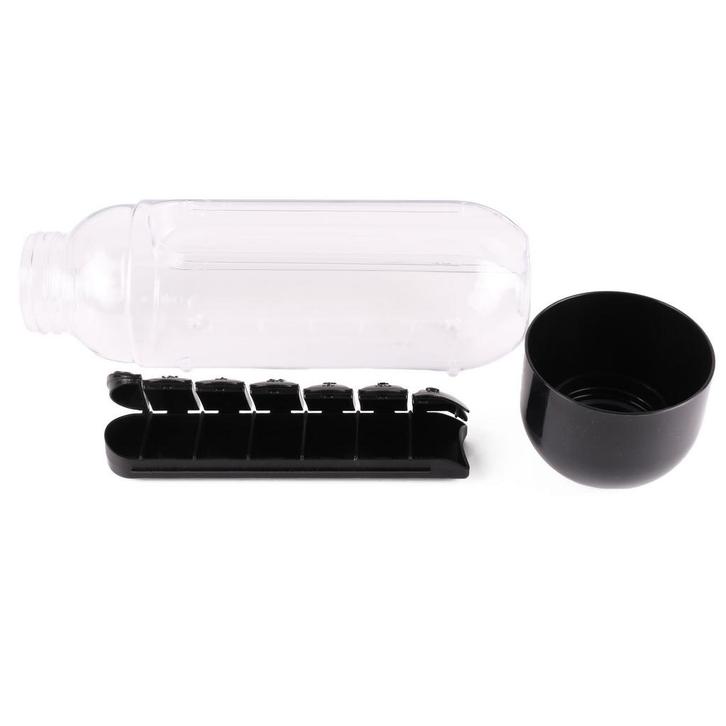 Benson Waterfles met uitneembare pillendoos - 600 ml - 7..., Diversen, Verpleegmiddelen, Nieuw, Ophalen of Verzenden