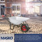 MASKO® Kruiwagen - 100L - Tot 250kg - Zilver, Verzenden, Nieuw