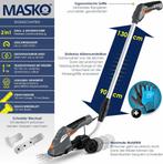 MASKO® Grasschaar struikschaar set met accu 7,2 V 2000 mA/h, Verzenden, Nieuw