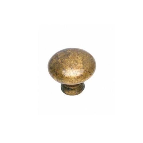 Meubelknop Paddenstoel 32mm messing antiek, Doe-het-zelf en Verbouw, Hang- en Sluitwerk, Overige typen, Nieuw, Koper of Messing