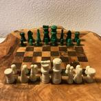 Schaakspel - malachiet en olijfhout