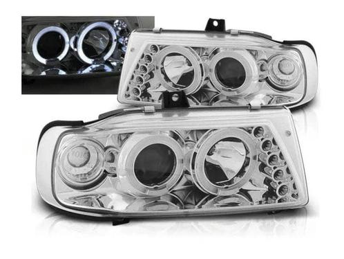 Angel Eyes koplampen Chrome geschikt voor Seat Ibiza Cordoba, Auto-onderdelen, Verlichting, Nieuw, Seat, Volkswagen, Verzenden