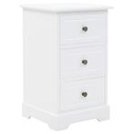 Nachtkastje Wit Met Lades | Retourdeal | Slaapkamer Makeover, Minder dan 45 cm, Nieuw, Hout, 55 tot 70 cm