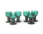 Vijf groenglazen roemers, Europa, 20e eeuw, Huis en Inrichting, Keuken | Servies, Gebruikt
