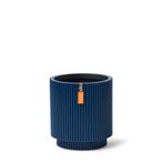 Vaas cilinder Groove H8.8 cm blauw - Capi Europe, Nieuw, Verzenden