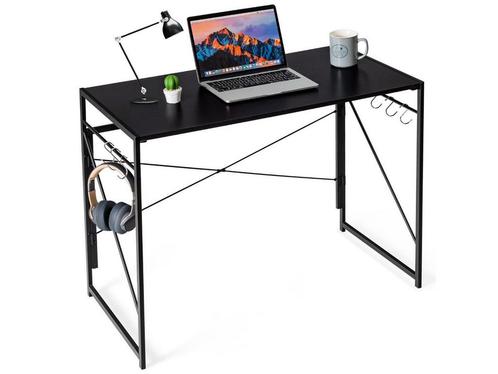 nklapbaar Bureau Klaptafel met 6 Haken en Metalen Frame, Huis en Inrichting, Woonaccessoires | Overige, Nieuw, Verzenden
