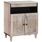 vidaXL Dressoir Wit 33.5 x 60 x 75 cm, Verzenden, Nieuw, Overige houtsoorten, Minder dan 50 cm