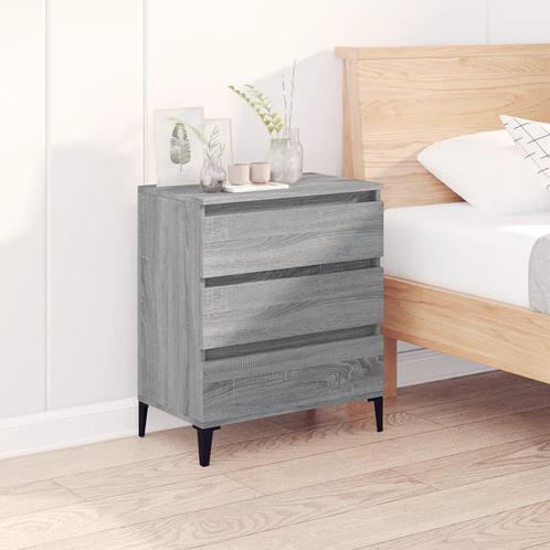 vidaXL Dressoir 60x35x70 cm bewerkt hout grijs sonoma, Huis en Inrichting, Kasten | Dressoirs, 25 tot 50 cm, Nieuw, 50 tot 100 cm