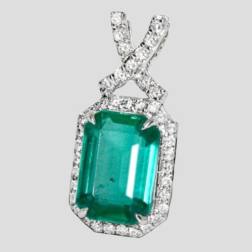 Zonder Minimumprijs - Hanger - 14 karaat Witgoud, 2,34ct, Sieraden, Tassen en Uiterlijk, Antieke sieraden