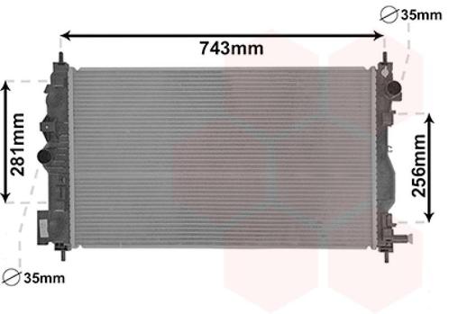 RADIATOR VOOR CHEVROLET CRUZE J300 2009-2015 13267666, Auto-onderdelen, Airco en Verwarming, Nieuw, Ophalen of Verzenden