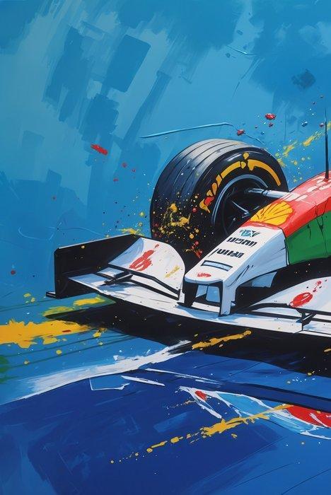 LuisonArt - Eco di Velocità - Ayrton Senna - XXL, Antiek en Kunst, Kunst | Schilderijen | Modern