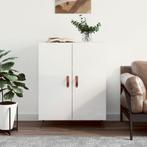 vidaXL Dressoir 69,5x34x90 cm bewerkt hout hoogglans wit, Huis en Inrichting, Kasten | Dressoirs, Verzenden, Nieuw, 50 tot 100 cm