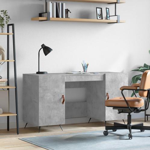 vidaXL Bureau 140x50x75 cm bewerkt hout betongrijs, Huis en Inrichting, Bureaus, Nieuw, Verzenden
