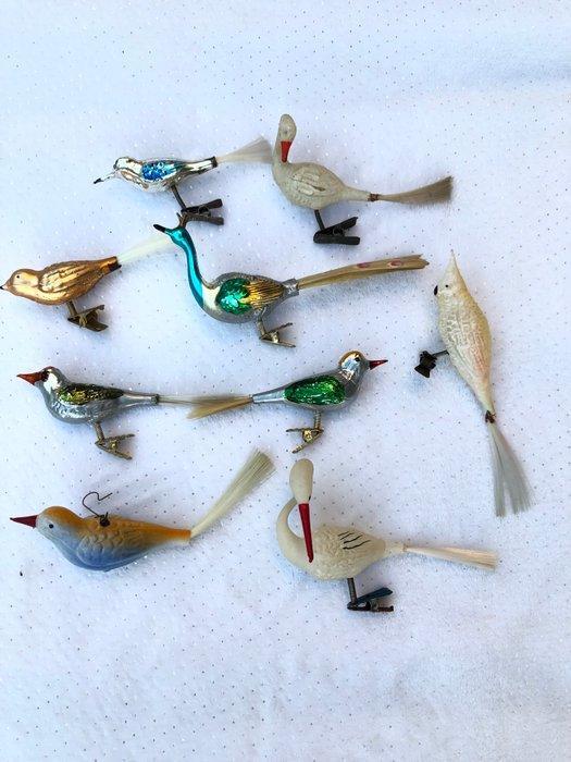 Kerstballen (9) - vogels - Glas, Diversen, Kerst