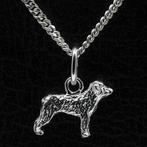 Zilveren Pyrenese herder ketting hanger - oren ongecoupee..., Verzenden, Nieuw