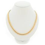 Exclusief gouden platte gourmet schakel collier | 45 cm, Sieraden, Tassen en Uiterlijk, Kettingen, Ophalen of Verzenden, Gebruikt