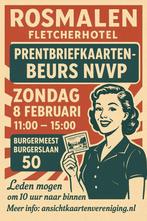 Prentbriefkaarten beurs Rosmalen, zondag 8 Februari NVVP, Verzamelen, Gelopen