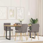vidaXL Eetkamerstoelen 4 st draaibaar stof taupe, Huis en Inrichting, Stoelen, Verzenden, Nieuw