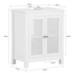 Badkamerkast onder wastafel met rasterdeuren en plank, Verzenden, Nieuw