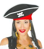 Piraat Hoed Vilt Doodskop Volwassen, Kleding | Dames, Carnavalskleding en Feestkleding, Ophalen of Verzenden, Nieuw