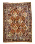 Groot Perzisch Tapijt Baktihari 355x260 wollen vloerkleed, Bruin, 200 cm of meer, Ophalen of Verzenden, Zo goed als nieuw