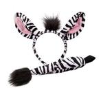 Tiara zebra oren met staart, Nieuw, Feestartikel, Verzenden
