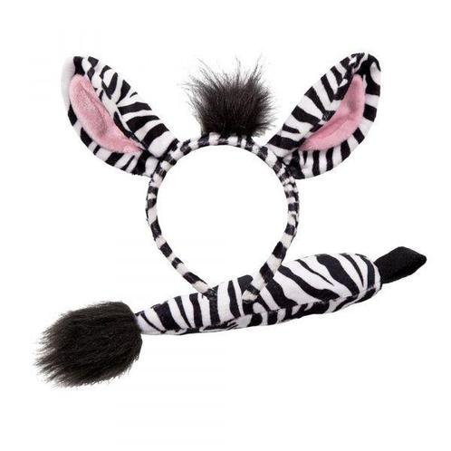 Tiara zebra oren met staart, Hobby en Vrije tijd, Feestartikelen, Feestartikel, Nieuw, Verzenden