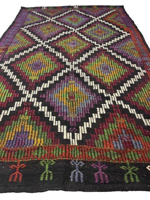 Turks Kleurrijk - Kelim - 196 cm - 310 cm, Huis en Inrichting, Stoffering | Tapijten en Kleden