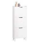 Smal 3-Flaps Schoenenrek – Witte Schoenenkast met Vakken, Verzenden, Nieuw