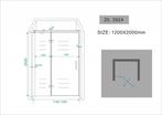 Nis Swingdeur 120X200Cm Vast Paneel 8Mm Nano Coating, Ophalen of Verzenden, Nieuw