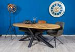 (OP VOORRAAD) Mangohouten visgraat eettafel Excellent ovaal, Overige houtsoorten, Nieuw, Vijf personen of meer, 150 tot 200 cm
