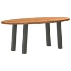 vidaXL Eettafel 200x100x74 cm ovaal massief eikenhout, Huis en Inrichting, Tafels | Eettafels, Verzenden, Nieuw