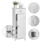 Hoppa! BBC43WT Smalle Kast met Lade en Deur van €54 voor €39, Huis en Inrichting, Ophalen of Verzenden, Nieuw