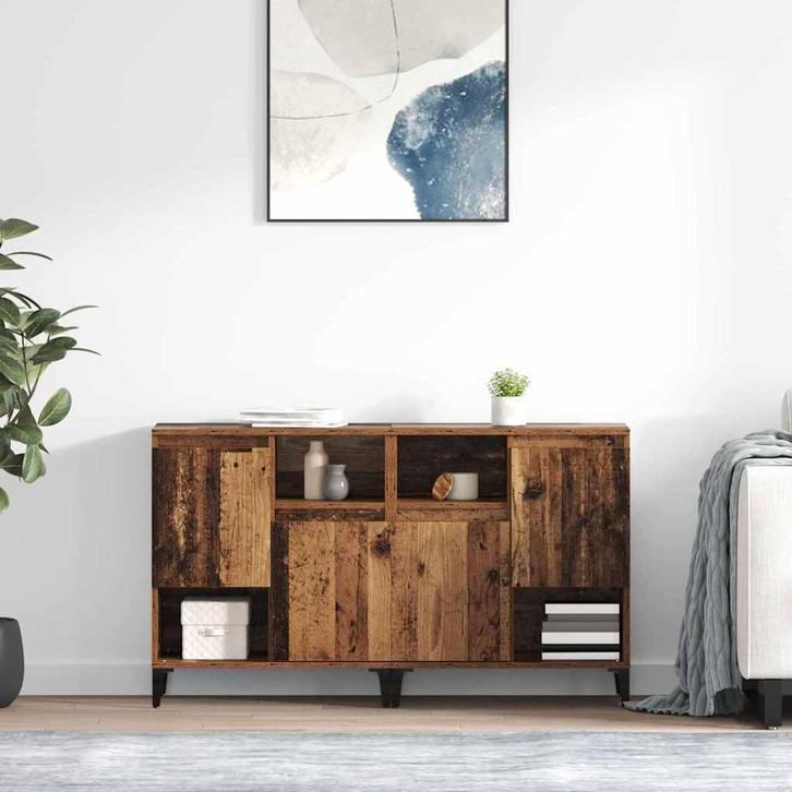 vidaXL Dressoirs 2 pcs Oud Hout 60 x 35 x 70 cm Bewerkt hout, Huis en Inrichting, Kasten | Dressoirs, 25 tot 50 cm, Nieuw, 50 tot 100 cm