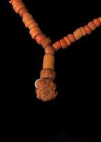 West-Aziatisch Oranje hardsteen Kralenketting (Zonder, Antiek en Kunst