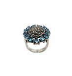 Zonder Minimumprijs - Ring Zilver Topaas - Markasiet, Sieraden, Tassen en Uiterlijk, Ringen, Nieuw