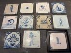 Antiek Tegel (11) - Antiek - 1600-1650 - 11 diverse Delftse, Antiek en Kunst