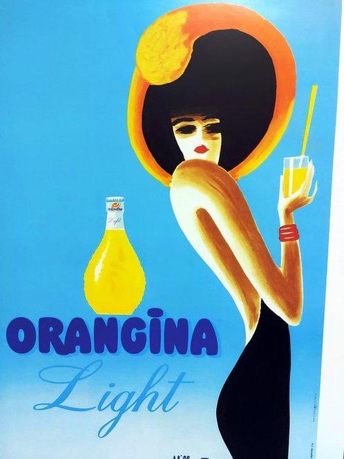 Bernard Villemot - Orangina Light - Est Arrivé!  Publicis, Antiek en Kunst, Kunst | Tekeningen en Foto's