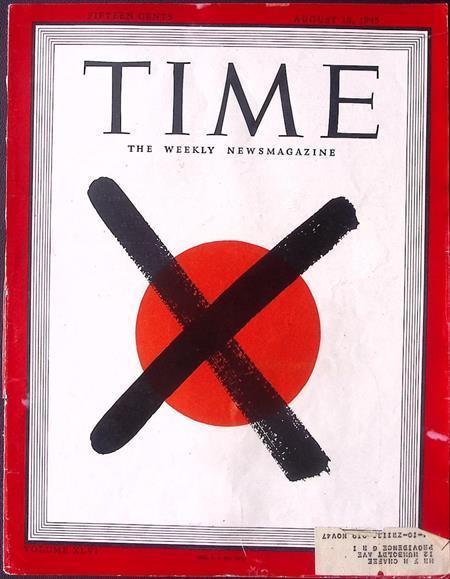 Cover Time Magazine1945 - Japanse vlag met kruis, Verzamelen, Militaria | Tweede Wereldoorlog, Verzenden