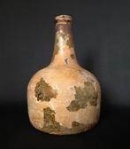 Kattenkop - Fles - Glas - Wijnfles ca. 1725-1750