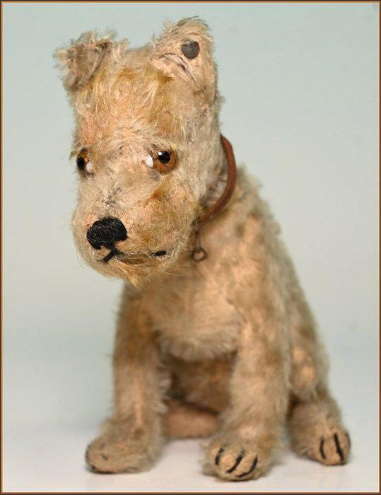 Steiff - Pluche speelgoed Rattler Reste Rote Fahne mit, Antiek en Kunst, Antiek | Speelgoed