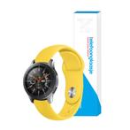 Siliconen smartwatch bandje – Geel 22mm - Universeel, Telecommunicatie, Mobiele telefoons | Toebehoren en Onderdelen, Nieuw, Bescherming