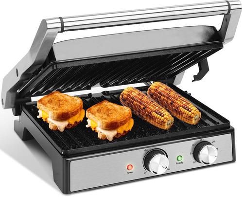 Aigostar Contactgrill - Panini Grill - 2000W - RVS, Huis en Inrichting, Overige Huis en Inrichting, Verzenden