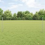 vidaXL Euro Schutting met 11 U-Palen Zilver 0,8x25 m Staal, Verzenden, Nieuw, IJzer